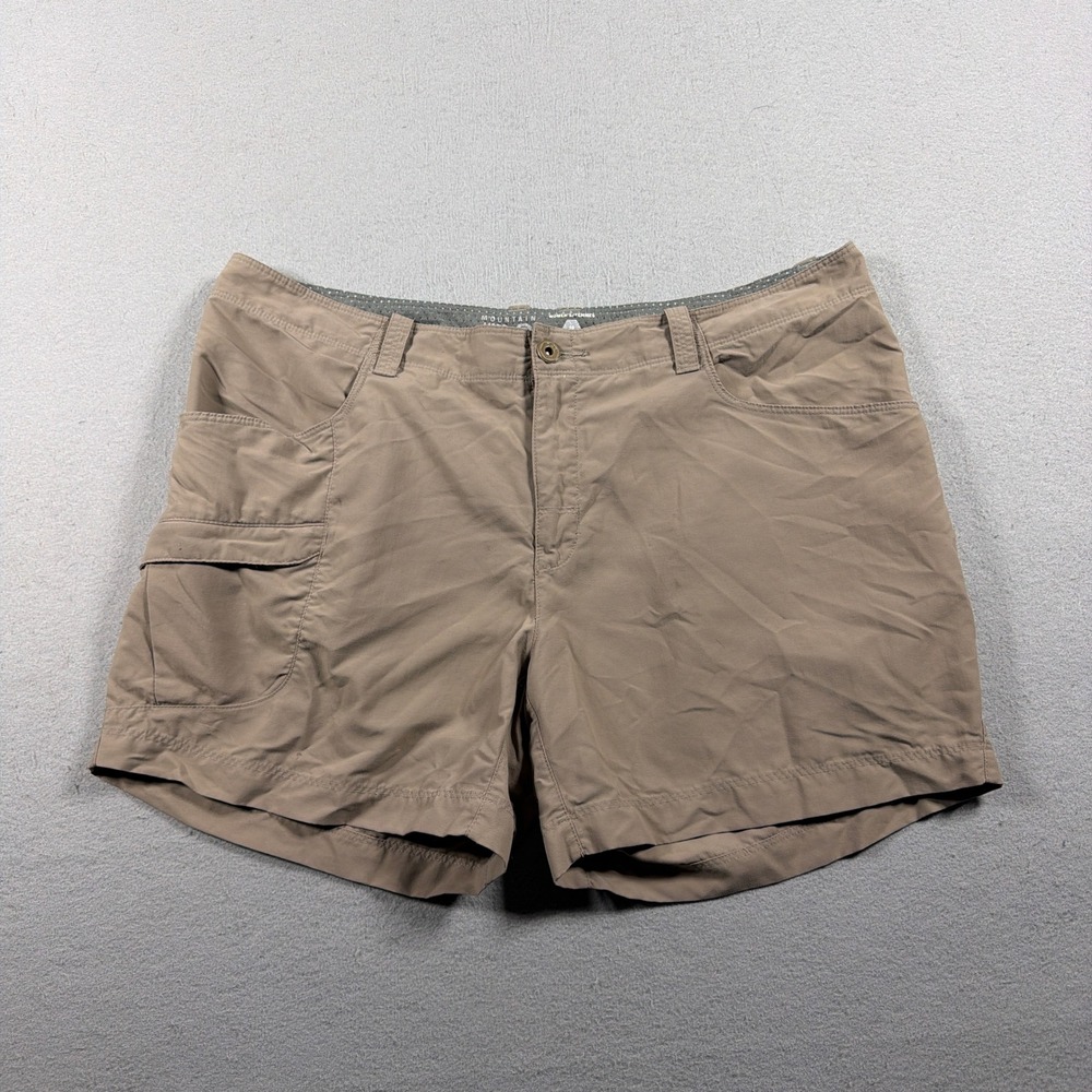 Mountain Hardwear Shorts Women Size 10 Regular‎ Fit Tan Brown Hiking Gear Hiking